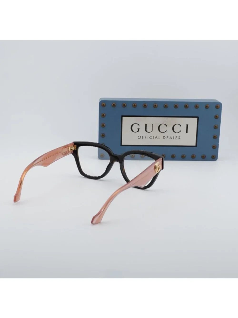 Gucci GG1424O 014 Cat Eye Eyeglasses 54mm - Havana / Pink